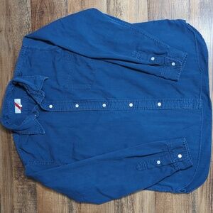 Best Made Co Cotton Knit Button Down Workwear Work Shirt XXL in Indigo Blue